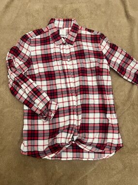 GAP Red, White & Black Plaid Button-Down Shirt